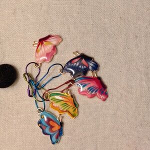 Stitch markers, knit, crochet.